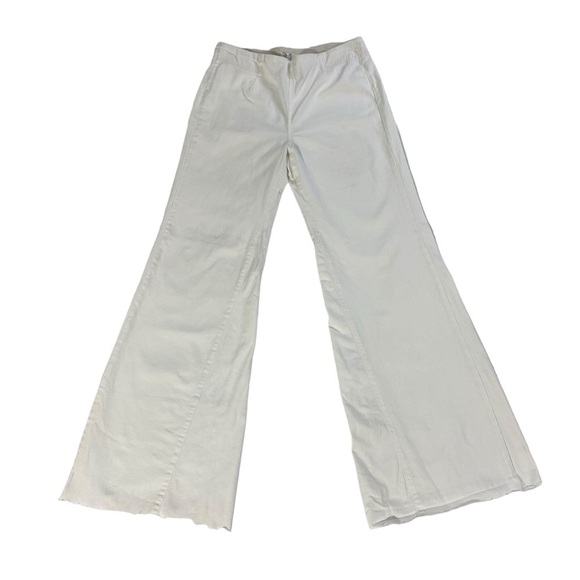 Free People We The Free White Flare Leg Jeans Size 31 - Picture 1 of 14